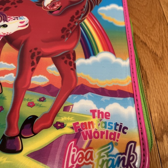 Lisa Frank Rainbow Chaser Lollipop Horses 3-Ring Zipper Binder - Picture 3 of 16